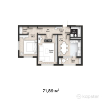 ЖК Өner — 2-ком 71.9 м² (от 30,712,486 тг)