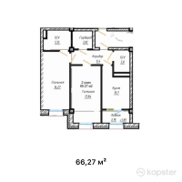 ЖК Astoria — 2-ком 66.3 м² (от 25,571,700 тг)