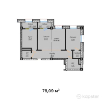 ЖК Astoria — 2-ком 78.1 м² (от 32,016,900 тг)