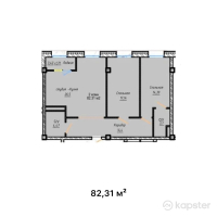 ЖК Astoria — 2-ком 82.3 м² (от 33,747,100 тг)