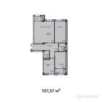 ЖК Astoria — 3-ком 107.4 м² (от 44,021,700 тг)