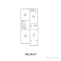 ЖК Jana Jay — 3-ком 102.8 м² (от 36,993,600 тг)