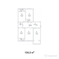 ЖК Jana Jay — 4-ком 126.5 м² (от 45,540,000 тг)