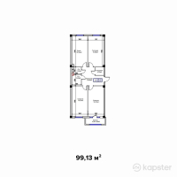 ЖК Самал — 3-ком 99.1 м² (от 30,730,300 тг)