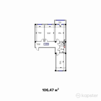 ЖК Самал — 3-ком 106.5 м² (от 30,730,300 тг)