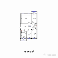 ЖК Самал — 3-ком 164.7 м² (от 51,041,500 тг)