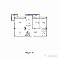 ЖК Самал — 4-ком 175.6 м² (от 54,445,300 тг)