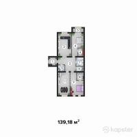 ЖК Aqbosaga — 3-ком 139.2 м² (от 30,619,600 тг)