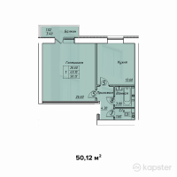 ЖК Diamond — 1-ком 50.1 м² (от 21,050,500 тг)