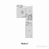 ЖК Diamond — 2-ком 79.8 м² (от 33,524,500 тг)