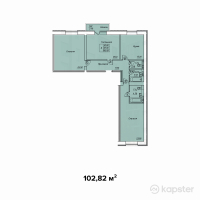 ЖК Diamond — 3-ком 102.8 м² (от 43,184,500 тг)