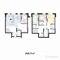 Kings Land Residence — 5-ком 209.7 м² (от 146,797,000 тг)