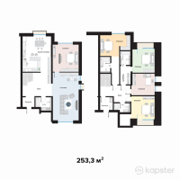 Kings Land Residence — 5-ком 253.3 м² (от 177,310,000 тг)