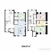 Kings Land Residence — 5-ком 307 м² (от 214,879,000 тг)