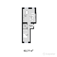 ЖК Zaman — 2-ком 62.8 м² (от 25,045,230 тг)