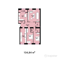 ЖК Zaman — 4-ком 134.8 м² (от 53,801,160 тг)