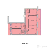 ЖК CHICAGO — 3-ком 121.6 м² (от 46,208,000 тг)
