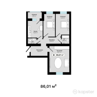 ЖК Safar — 3-ком 86 м² (от 28,383,300 тг)