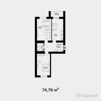 ЖК Geneva — 2-ком 74.8 м² (от 22,428,000 тг)