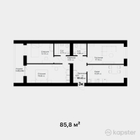 ЖК Geneva — 3-ком 85.8 м² (от 25,740,000 тг)