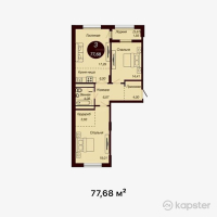 ЖК Samal Park — 3-ком 77.7 м² (от 26,411,500 тг)