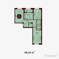 ЖК Samal Park — 3-ком 98 м² (от 33,333,700 тг)