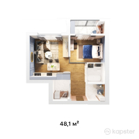 ЖК Bromelia — 1-ком 48,1 м² (null)