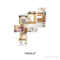 ЖК Bromelia — 4-ком 110 м² (от 63,817,500 тг)