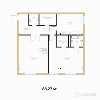 ЖК Alma Tau Residence — 2-ком 88.3 м² (от 88,270,000 тг)