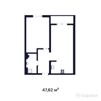 ЖК Atlant — 2-ком 47.6 м² (от 14,666,960 тг)