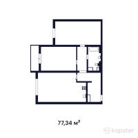 ЖК Atlant — 2-ком 77.3 м² (от 21,655,200 тг)