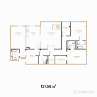 ЖК Alma Tau Residence — 4-ком 137.6 м² (от 137,580,000 тг)