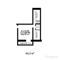 ЖК Акку — 2-ком 65.5 м² (от 18,667,600 тг)