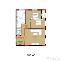 ЖК AB-Residence — 3-ком 100 м² (от 58,000,000 тг)