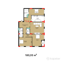 ЖК AB-Residence — 4-ком 180.1 м² (от 104,429,000 тг)