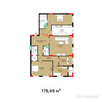 ЖК AB-Residence — 5-ком 179.5 м² (от 104,104,200 тг)