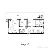 ЖК Sky Villa — 4-ком 149.5 м² (от 101,660,000 тг)