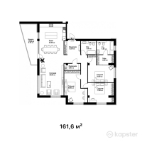 ЖК Sky Villa — 4-ком 161.6 м² (от 109,888,100 тг)