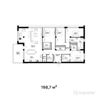 ЖК Sky Villa — 5-ком 198.7 м² (от 135,116,000 тг)