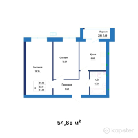 ЖК Dastur — 2-ком 54,7 м² (null)