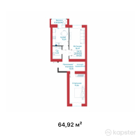 ЖК Dastur — 2-ком 64,9 м² (null)