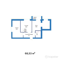 ЖК Dastur — 2-ком 68,5 м² (null)