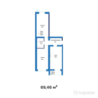 ЖК Dastur — 2-ком 69,5 м² (null)