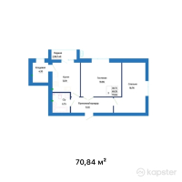 ЖК Dastur — 2-ком 70,8 м² (null)