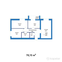 ЖК Dastur — 3-ком 76,2 м² (null)