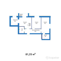 ЖК Dastur — 3-ком 81,3 м² (null)