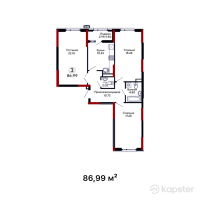 ЖК Dastur — 3-ком 87 м² (null)