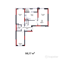 ЖК Dastur — 3-ком 98,2 м² (null)