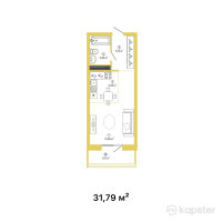 ЖК Talhiz Tany — 1-ком 31.8 м² (от 10,490,700 тг)