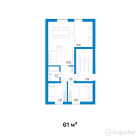 ЖК City Villa — 3-ком 61 м² (null)